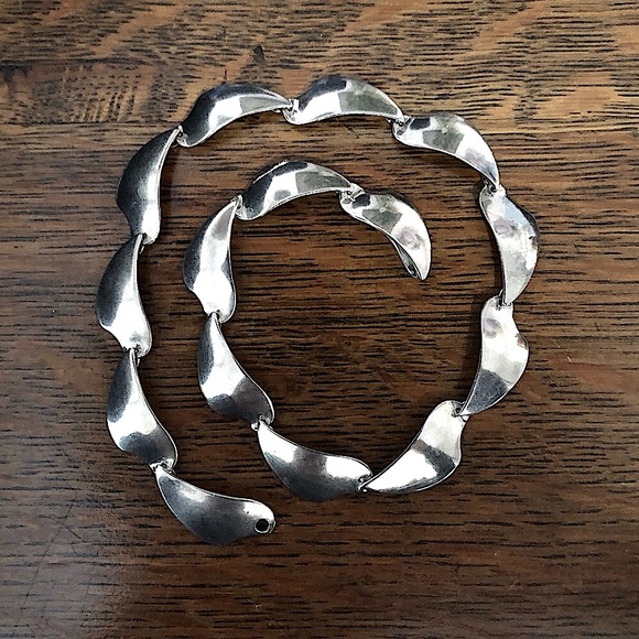 $182 Aarre & Krogh Rare Vintage Estate Necklace Marked Denmark A&K Sterling - Picture 3 of 5